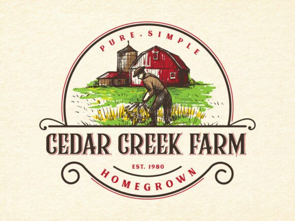 Download Vintage Farm Logo Template Rustic Retro - Logo Collection
