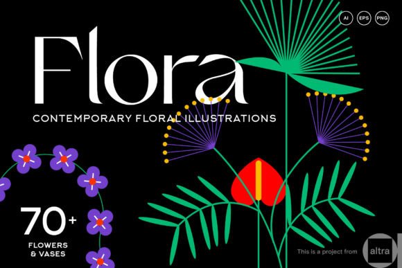 Download Flora - Flower Vector Illustrations - Flora Collection