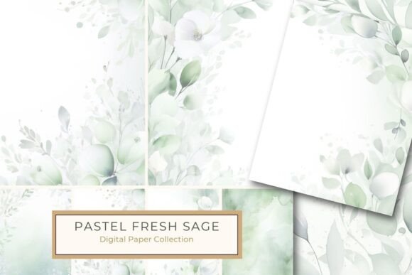 Download Watercolor Light Sage Floral Background - Flora Collection