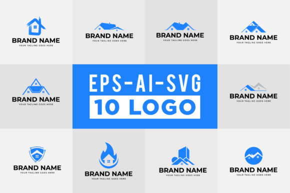 Download Flat Real Estate Logo Design Set - Logo Collection