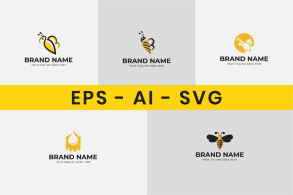 Download Bee Logo Design Set - Logo Collection