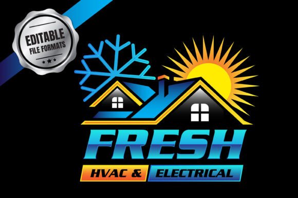 Download HVAC Heating &amp; Cooling Service Logo - Logo Collection