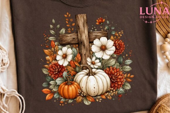 Download Fall Cross Pumpkin Floral PNG Clipart - Flora Collection