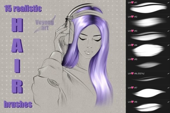 Download Hair Brushes for Procreate - Hair Collection