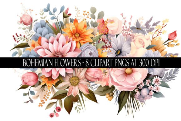 Download Bohemian Flower Clipart - Flower Collection