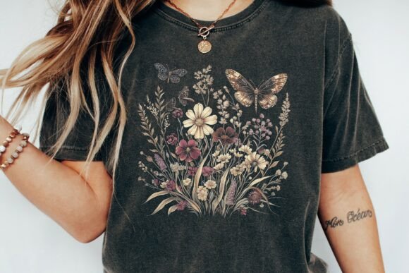 Download Botanical Butterfly Floral Design Png - Flora Collection