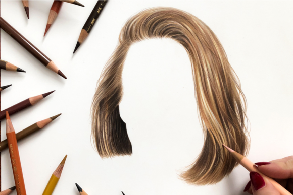 Download Drawing Hair with Colored Pencils - Hair Collection