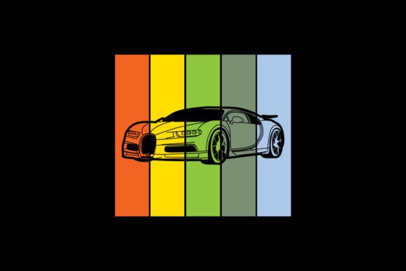 Download Illustration of Car with Colorful Design - Colorful design Collection