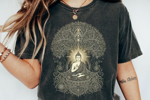 Download Golden Buddha Bodhi Tree Spiritual Art - Golden Collection