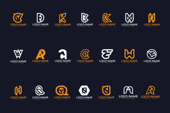 Download Monogram Letter Mark Logo Design Set - Logo Collection