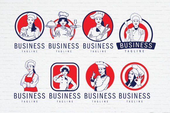 Download Chef Logo Design Bundle SVG - Logo Collection