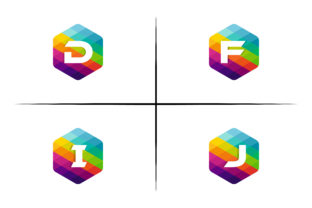 Download Dfij Hexagon Mosaic Logo - Logo Collection