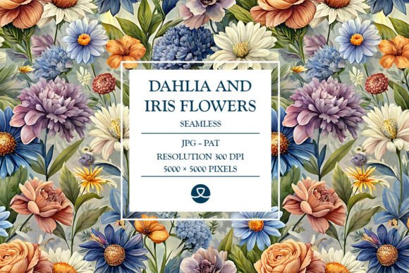 Download Dahlia and Iris Flowers Texture - Flower Collection