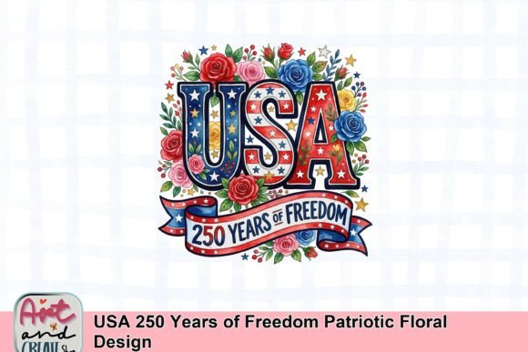 Download USA 250 Years of Freedom Patriotic Floral Design - Flora Collection
