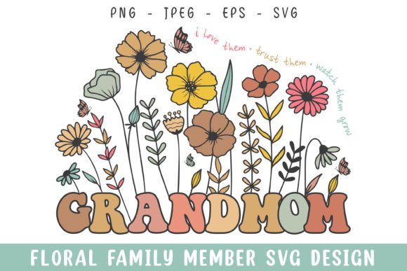 Download Floral Grandmom Vintage Flower Design - Flora Collection